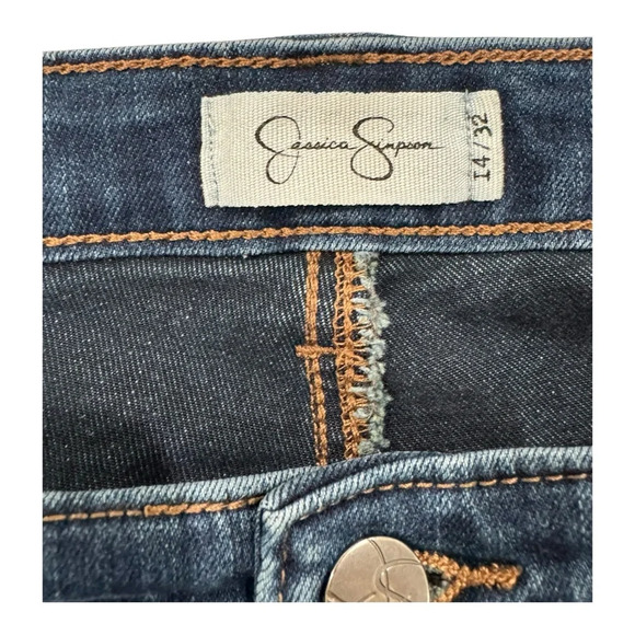 Jessica Simpson Kiss Me Mid Rise Skinny Jeans in Dark Blue Wash Size 14 - Picture 5 of 6